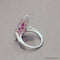 Bague 54.5 Bague en or blanc 18 carats avec tourmaline poire et diamants 58 Facettes 4806