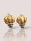 Boucles d'oreilles Boucles d'oreilles jour et nuit vintage en or jaune 18 carats, saphirs et émeraudes 58 Facettes