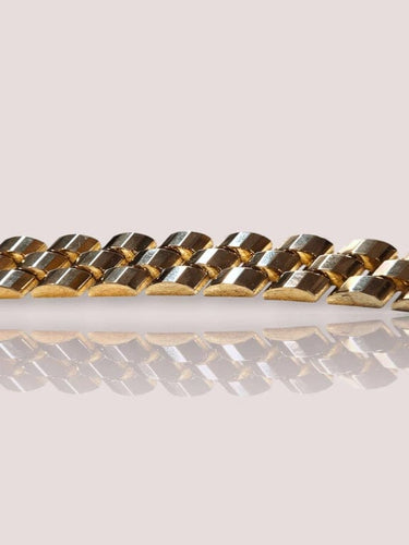 Bracelet Bracelet jubilé en or jaune 14 carats 58 Facettes 90242