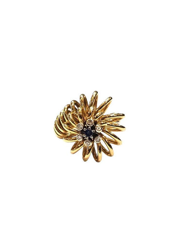 Bague 53 Bague spirale vintage en or jaune 18 carats avec saphir et diamants 58 Facettes 18136