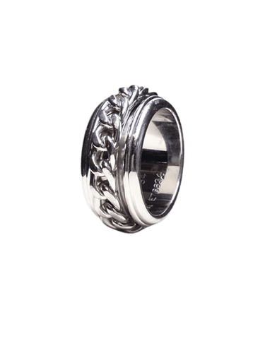 Bague 54 Piaget Possession - Bague chaîne vintage en or blanc 58 Facettes 111152