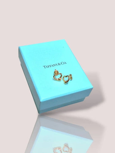 Boucles d'oreilles Tiffany & Co Elsa Peretti - Boucles d’oreilles cœur vintage en or jaune 18 carats 58 Facettes 60023911