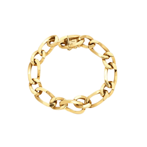 Bracelet Bracelet gourmette souple en or jaune 750 58 Facettes 34200255