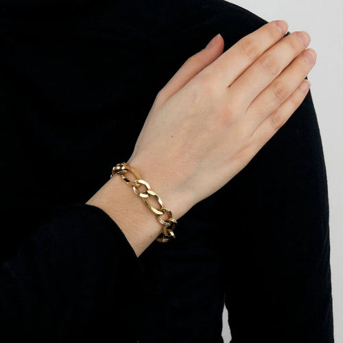 Bracelet Bracelet gourmette souple en or jaune 750 58 Facettes 34200255