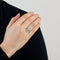 Bague 54 Bague losangique ajourée en or gris 750 sertie de diamants 58 Facettes 31300537