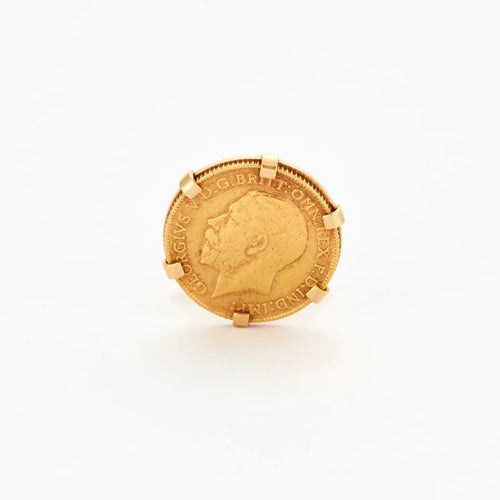 Boutons de manchette Boutons de manchette pièce Georges V en or jaune 18k 58 Facettes 348B0012