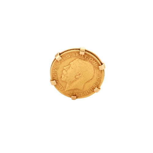 Boutons de manchette Boutons de manchette pièce Georges V en or jaune 18k 58 Facettes 348B0012