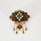Broche Broche Napoléon III en or jaune 18k, perles fines et émeraudes 58 Facettes 37200023