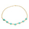 Collier Collier cabochons turquoises en or jaune 18k 58 Facettes 35100046