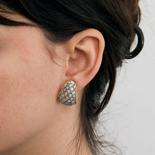 Boucles d'oreilles Boucles d’oreilles en or bicolore 18 k et diamants 58 Facettes 38200020