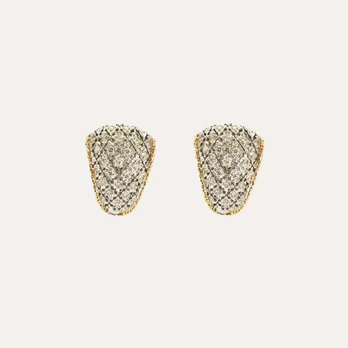 Boucles d'oreilles Boucles d’oreilles en or bicolore 18 k et diamants 58 Facettes 38200020