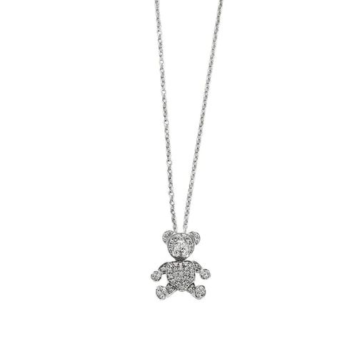 Collier Pomellato Orsetto - Collier en or blanc avec diamants 58 Facettes 35000111