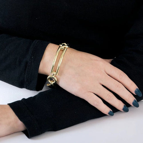 Bracelet Bracelet moderniste en or jaune 58 Facettes 34200317