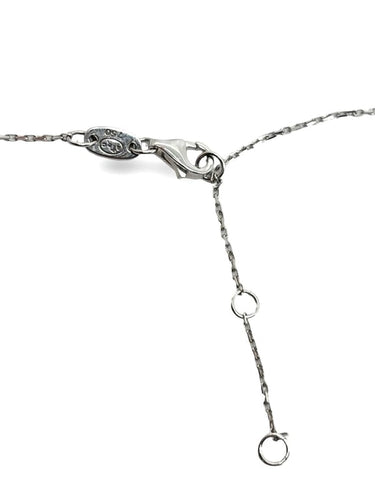 Collier Collier en or blanc 18K avec saphir poire et diamants 0,70 ct 58 Facettes 1551