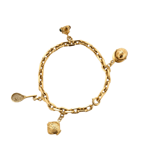 Bracelet Bracelet à breloques en or jaune 750 58 Facettes 34200329
