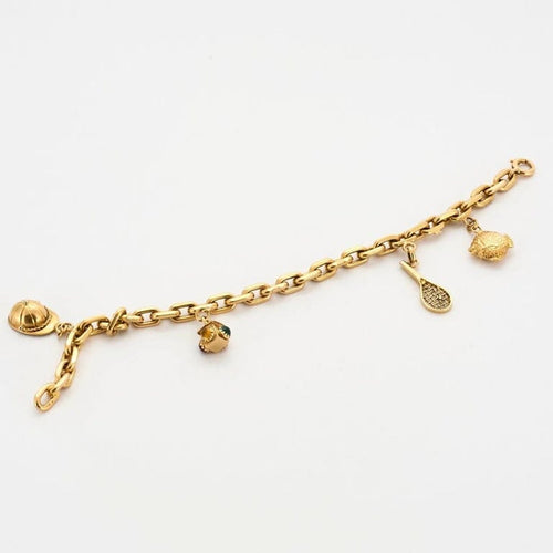 Bracelet Bracelet à breloques en or jaune 750 58 Facettes 34200329