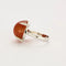 Bague 54.5 Bague en or gris 750 sertie d’un grenat spessartite et diamants 58 Facettes 32600142