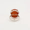 Bague 54.5 Bague en or gris 750 sertie d’un grenat spessartite et diamants 58 Facettes 32600142