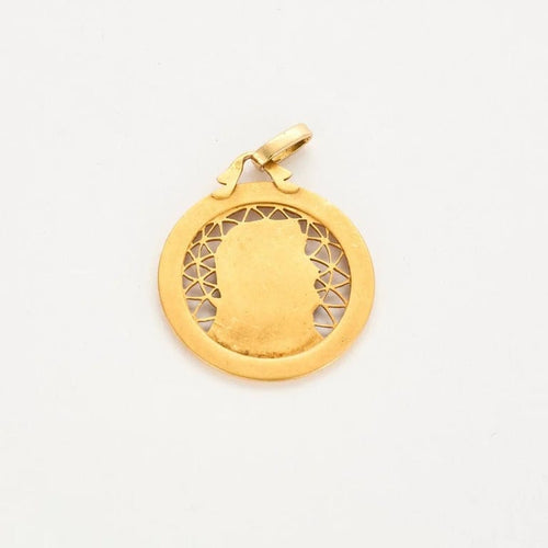 Pendentif Pageli - Médaille Vierge en or jaune 18K 58 Facettes 36604652