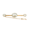 Broche Broche en or jaune 750 sertie d’aigues-marines 58 Facettes 37200031