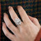 Bague 49.5 Bague fleur oblongue en or blanc 18k et diamants 58 Facettes 31300497