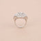 Bague 52 Bague Art déco - Motif écusson stylisé en platine et diamants 58 Facettes