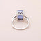Bague 54.5 Anoushka - Bague en or blanc 18K au saphir non chauffé et diamants 58 Facettes