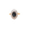 Bague 52 Bague Pompadour vintage en or jaune avec saphir et diamants 58 Facettes 794061