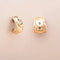Boucles d'oreilles Tabbah Suzanne - Clips en or jaune 18K et cabochons d’émeraude 58 Facettes 762322