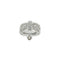 Bague 54.5 Bague lien en or blanc 750 sertie de diamants 58 Facettes