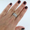 Bague 54.5 Bague lien en or blanc et diamants 58 Facettes