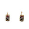 Boucles d'oreilles Créoles pavées de diamants, rubis et saphirs en or jaune 18 carats 58 Facettes