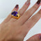 Bague 52 Bague améthyste et diamants en or jaune 18 carats 58 Facettes