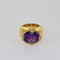 Bague 52 Bague améthyste et diamants en or jaune 18 carats 58 Facettes