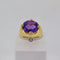 Bague 52 Bague améthyste et diamants en or jaune 18 carats 58 Facettes