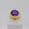 Bague 52 Bague améthyste et diamants en or jaune 18 carats 58 Facettes