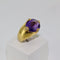 Bague 52 Bague améthyste et diamants en or jaune 18 carats 58 Facettes