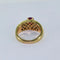 Bague 59 Bague torsadée en or jaune avec rubis et diamants 58 Facettes