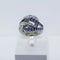 Bague 53 Bague entrelacée en or gris 18 carats, saphirs et diamants 58 Facettes