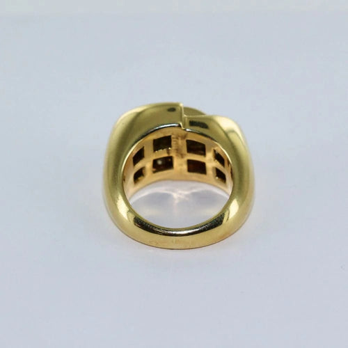 Bague 51 Bague jonc en or jaune et diamants baguette 58 Facettes