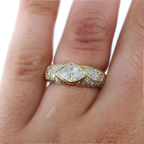 Bague 51 Toi et Moi - Bague en or jaune et diamants troïdia 58 Facettes