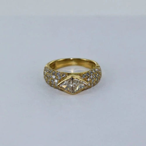 Bague 51 Bague Toi et Moi - Bague en or jaune 18 carats et diamants 58 Facettes