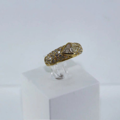 Bague 51 Bague Toi et Moi - Bague en or jaune 18 carats et diamants 58 Facettes