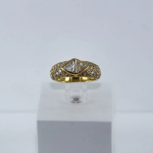 Bague 51 Toi et Moi - Bague en or jaune et diamants troïdia 58 Facettes