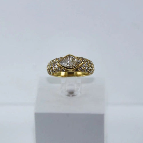 Bague 51 Bague Toi et Moi - Bague en or jaune 18 carats et diamants 58 Facettes