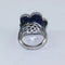 Bague 52 Bague fleur en or gris 18 carats, saphirs et diamants 58 Facettes
