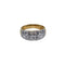 Bague 54 Bague 3 rangs bicolore en or gris et jaune avec diamants 58 Facettes