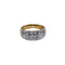 Bague 54 Bague 3 rangs de diamants en or gris et or jaune 18 carats 58 Facettes