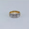 Bague 54 Bague 3 rangs bicolore en or gris et jaune avec diamants 58 Facettes