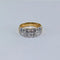 Bague 54 Bague 3 rangs de diamants en or gris et or jaune 18 carats 58 Facettes